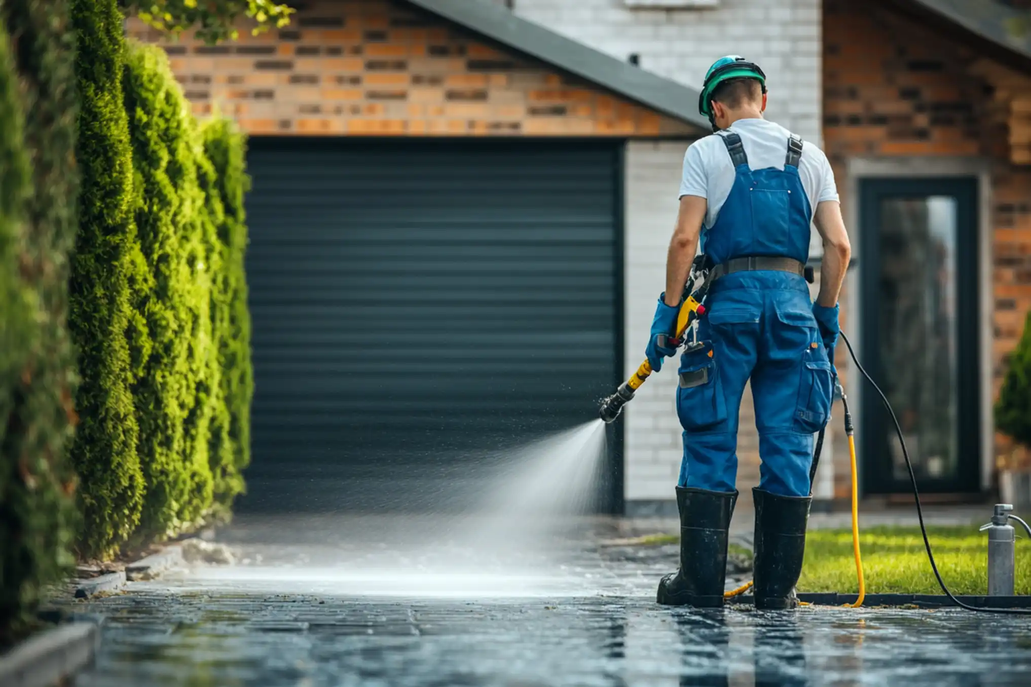 Clean driveway after professional pressure washing in Adelaide, South Australia